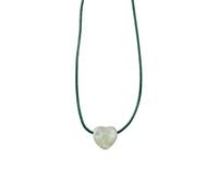 QYYZTQY Chunky Heart Pendant Healing Crystal Leather Cord Adjustable Choker Y2K Trendy Gifts Women Jewelry for Girls