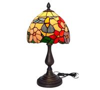QYYZTQY Colored Glass Table Lamp Hummingbird Glass Lampshade Table Lamp Indoor Decorative Atmosphere Lamp Bedside Reading Lamp Warm as Ever