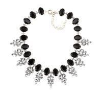 QYYZTQY Colorful Beaded Necklace For Women and Girls, Crystal Rhinestone Collar Choker Necklace Statement Maxi Big Bib Necklace Beads Chain Chunky Statement Necklace, Bib Necklace For Women