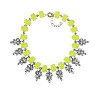 QYYZTQY Colorful Beaded Necklace For Women and Girls, Crystal Rhinestone Collar Choker Necklace Statement Maxi Big Bib Necklace Beads Chain Chunky Statement Necklace, Bib Necklace For Women