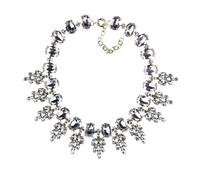 QYYZTQY Colorful Beaded Necklace For Women and Girls, Crystal Rhinestone Collar Choker Necklace Statement Maxi Big Bib Necklace Beads Chain Chunky Statement Necklace, Bib Necklace For Women
