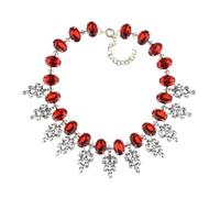 QYYZTQY Colorful Beaded Necklace For Women and Girls, Crystal Rhinestone Collar Choker Necklace Statement Maxi Big Bib Necklace Beads Chain Chunky Statement Necklace, Bib Necklace For Women
