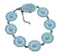 QYYZTQY Colorful Beaded Necklace For Women and Girls, Indian Ethnic Statement Large Collar Choker Necklace Women Bohemian Maxi Chunky Vintage Big Bib Necklace, Bib Necklace For Women