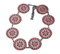 QYYZTQY Colorful Beaded Necklace For Women and Girls, Indian Ethnic Statement Large Collar Choker Necklace Women Bohemian Maxi Chunky Vintage Big Bib Necklace, Bib Necklace For Women