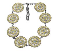 QYYZTQY Colorful Beaded Necklace For Women and Girls, Indian Ethnic Statement Large Collar Choker Necklace Women Bohemian Maxi Chunky Vintage Big Bib Necklace, Bib Necklace For Women