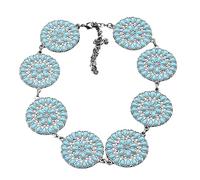 QYYZTQY Colorful Beaded Necklace For Women and Girls, Indian Ethnic Statement Large Collar Choker Necklace Women Bohemian Maxi Chunky Vintage Big Bib Necklace, Bib Necklace For Women