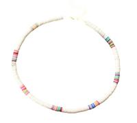 QYYZTQY Colorful Beaded Necklace For Women, Colorful Beads Necklace Summer Beach Surf Jewelry, Sweet Rainbow Beads Necklace Colorful Jewelry For Women