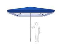 QYYZTQY Commercial Rainproof Parasol Two-in-One Patio Umbrella Outdoor Garden Umbrella Large Square Beach Umbrella Suitable For Swimming Pool Shops 3x3 M, Blue