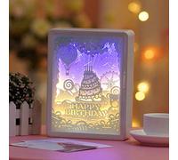 QYYZTQY Creative 3D Paper Carving Lamp, LED Desktop Decoration Night Light, Multi-Layer Contour, USB Cute Light Box, for Lover Gifts (Color : Style 16) (Style 3)