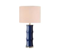 QYYZTQY Creative Blue Long Strip Fabric Ceramic Desk Light High-End Bedroom Bedside Desk Lamp Bedroom Decoration Lighting Fixture Living Room Dining Table Desk Study Room Table Lamp
