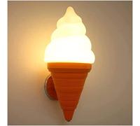 QYYZTQY Creative LED Wall Light, Cartoon Ice Cream Shape Wall Lamp, Indoor Kids Room Wall Lighting, Decorative Lamps for Bedroom Bedside Restaurant Dessert Shop (Color : Warm Light)