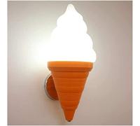 QYYZTQY Creative LED Wall Light, Cartoon Ice Cream Shape Wall Lamp, Indoor Kids Room Wall Lighting, Decorative Lamps for Bedroom Bedside Restaurant Dessert Shop (Color : Warm Light) (Color : White