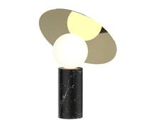 QYYZTQY Creative Marble Desk Light Nordic Light Luxury Bedroom Bedside Desk Lamp for Sofa Lounge Area Desk Table Lamp Hotel Room B&B Apartment Decoration Lighting Fixture（G9）
