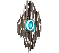 QYYZTQY Creative Postmodern Wall Lamp Bedside Lamp European Iron Art Agate Wall Indoor Decoration Wall Light for Cafe Hotel Corridor Living Room Bedroom (Color : Gold, Size : Warm Light) (Color
