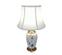 QYYZTQY Creative Retro Ceramic Desk Light Eye Protection Fabric Study Writing Desk Desk Lamp Suitable For Bedroom Bedside Living Room Background Wall Table Lamp Villa Loft B&B Decoration Lighting