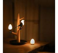 QYYZTQY Creative USB Charging Table Lamp Human Induction Intelligent Control Light Control Magnetic Touch Three-Speed Adjustment of Night Light Atmospheric Light Fine Carving Pattern