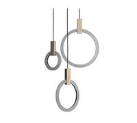 QYYZTQY Crystal Creative Wood Ring Art Cafe Bar Bedroom Home Restaurant Nordic Chandelier Decorative Lamps Lighting illumin