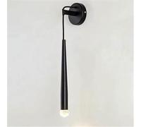 QYYZTQY Crystal LED Gold Iron Mounted Lamp Creative Indoor Lighting for Bedroom Living Room Staircase Hallway Wall Light(Black,30CM)