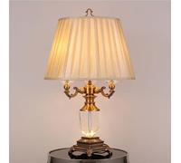 QYYZTQY Crystal Vintage Bedside Lamp American Style Large Table Lamp Bedroom Table Lamp Decorative Table Lamps E14 Living Room Hotel 45 * 73CM