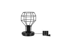 QYYZTQY Cutout Black Iron Lampshade Industrial Style Writing Desk Table Light For Desk Lounge Area Table Lamp with USB Port 5V/2A*2 AC Socket Dormitory Standlamp Beauty Salon Decoration Lighting