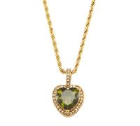 QYYZTQY CZ Plating Pave Heart Necklace For Women, Rhinestone Heart Necklace - Shiny AAA Cubic Zircon Pave Necklace, Reunion Heart Necklace For Valentine Birthday Christmas Gifts