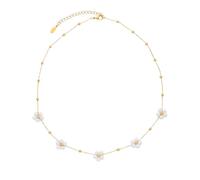 QYYZTQY Daisy Necklace For Women and Girls, Bohemia Flower Charm Beads Chain Necklace Handmade Daisy Choker Necklace, Daisy Necklace For Girls, Daisy Necklace and Earrings
