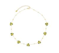 QYYZTQY Daisy Necklace For Women and Girls, Bohemia Flower Charm Beads Chain Necklace Handmade Daisy Choker Necklace, Daisy Necklace For Girls, Daisy Necklace and Earrings