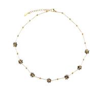 QYYZTQY Daisy Necklace For Women and Girls, Bohemia Flower Charm Beads Chain Necklace Handmade Daisy Choker Necklace, Daisy Necklace For Girls, Daisy Necklace and Earrings