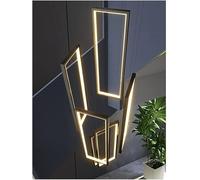 QYYZTQY Decoration Black Entryway Chandelier Compatible with Foyer High Ceiling Remote Control Dimmable LED Staircase Chandelier(Bronze,100 * 20CM)
