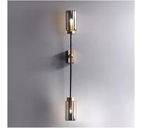 QYYZTQY Decorative Wall, Indoor Creative Wall Lamp, LED Wall Light with Smoke Grey Glass Shade, Nordic Art Lighting Fixtures for Living Room Bedroom Bathroom Hallway Hotel (Size : 4 Lights) (Si