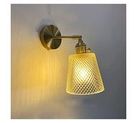 QYYZTQY Decorative Wall Lamp Glass Shade Rotatable Brass Bedside Led Lamp Mirror Light Fixture Compatible with Indoor Hallway Bedroom, Wall Sconces (Color : J)