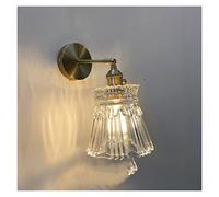 QYYZTQY Decorative Wall Lamp Glass Shade Rotatable Brass Bedside Led Lamp Mirror Light Fixture Compatible with Indoor Hallway Bedroom, Wall Sconces (Color : K)