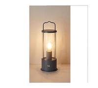 QYYZTQY Desk Lamp Bedside Table Lamp Outdoor Balcony Patio Roof Lamp Metal Handheld Horse Lamp Desktop Touch Rechargeable Table Lamps Table Light(Gris)