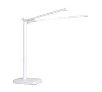 QYYZTQY Desk Lamp Dual Swing Arm LED Desk Lamp, 15W Adjustable Foldable Desk Light, Touch Dimmable Table Lamp with 3 Lighting Modes for Home Office, Memory Function Table Light(White)