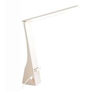 QYYZTQY Desk Lamp Foldable Desk Lamp, LED Desk Lamp with Retractable Phone Holder, 3 Color Modes and 3 Brightness Levels, Charging/Plug in Office Reading Light Table Light(White)