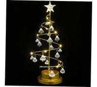 QYYZTQY Desktop Miniature Tree Christmas Tree Lights Dining Table Christmas Table Decoration Christmas utenciles Pendant Desktop Artificial Star Night Lamp Metal Christmas Tree Light