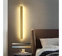 QYYZTQY Dimmable Light Long Strip Lamp 3 Color Temp Adjust Dimming Fixture Decoration Bar Wall for Living Room Bedroom Balcony Hotel Study Corridor (100cm 48W,Gold)