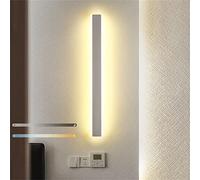 QYYZTQY Dimmable Long Strip Wall Lamp - 3 Color Temperature Adjust with Decorative (60cm, Black)