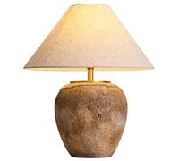 QYYZTQY Distressed Farmhouse Table Lamp Ceramic Table Lamp Vintage Mid Century Desk Lamp Antique Rustic Bedside Nightstand Lamp for Bedroom Living Room Home Office