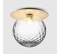 QYYZTQY Dome Light Living Room Bedroom Glass Ceiling Lamp Porch Corridor Balcony Bedside Wall Lamp Gold Dual-Use Ceiling Lamp Wall Lamp 14x14x17cm Home Decoration