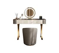 QYYZTQY Dressing Vanity Slate Dresser Minimalist Storage Cabinet Table Mirror and Stool Set Desk Makeup Table/Vanity Table,A,120cm