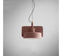 QYYZTQY E27 Concrete Shade Pendant Light Creative Cement Finish Industrial Ceiling Hanging Lamp Decor Chandelier for Living Room Bedroom Dining Table Kitchen Studio Restaurant (Red)