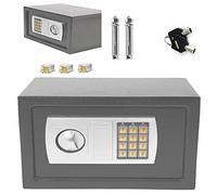 QYYZTQY Electronic Digital Fireproof Lock Box Home Hotel Security Money Safe with 2 Locking Bolts/Gray/8.5L