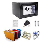QYYZTQY Electronic High Security Steel Small Value Safe With2 Keys and Digital Keypad for Home Office/Gray