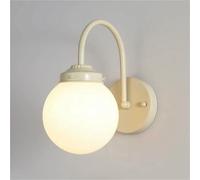 QYYZTQY Elegant Milk White French Glass Mounted Lamp Single Head E12/ Base Light for Bedroom Vanity Bedside Living Room Hallway Wall