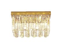 QYYZTQY Elegant Raindrop K9 Clear Crystal Chandelier Flush Mount Ceiling Light Fixture for Closet Foyer Bedroom Living Room Hallway (Size * 20CM)