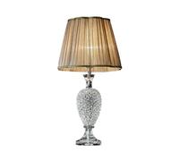 QYYZTQY European Luxury K9 Crystal Fabric Desk Lamp High-End Living Room Sofa Beside Study Office Desk Light Bedroom Bedside Closet Table Lamp Villa Hotel Front Desk Decoration Lighting Fixture