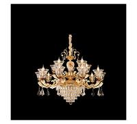 QYYZTQY European-Style Copper Crystal Living Main Villa Dining Room Bedroom Hotel Luxury Hall Light (Size : 10-Head Chandelier leng