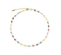 QYYZTQY Evil Eye Necklace For Women and Men, Colorful Evil Eye Chain Necklace Eye Necklaces Turkish Eyes Hiphop Necklace, Evil Eye Necklace Gold, Evil Eye Choker, Evil Eye Necklace For Men