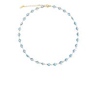 QYYZTQY Evil Eye Necklace For Women and Men, Colorful Evil Eye Chain Necklace Eye Necklaces Turkish Eyes Hiphop Necklace, Evil Eye Necklace Gold, Evil Eye Choker, Evil Eye Necklace For Men